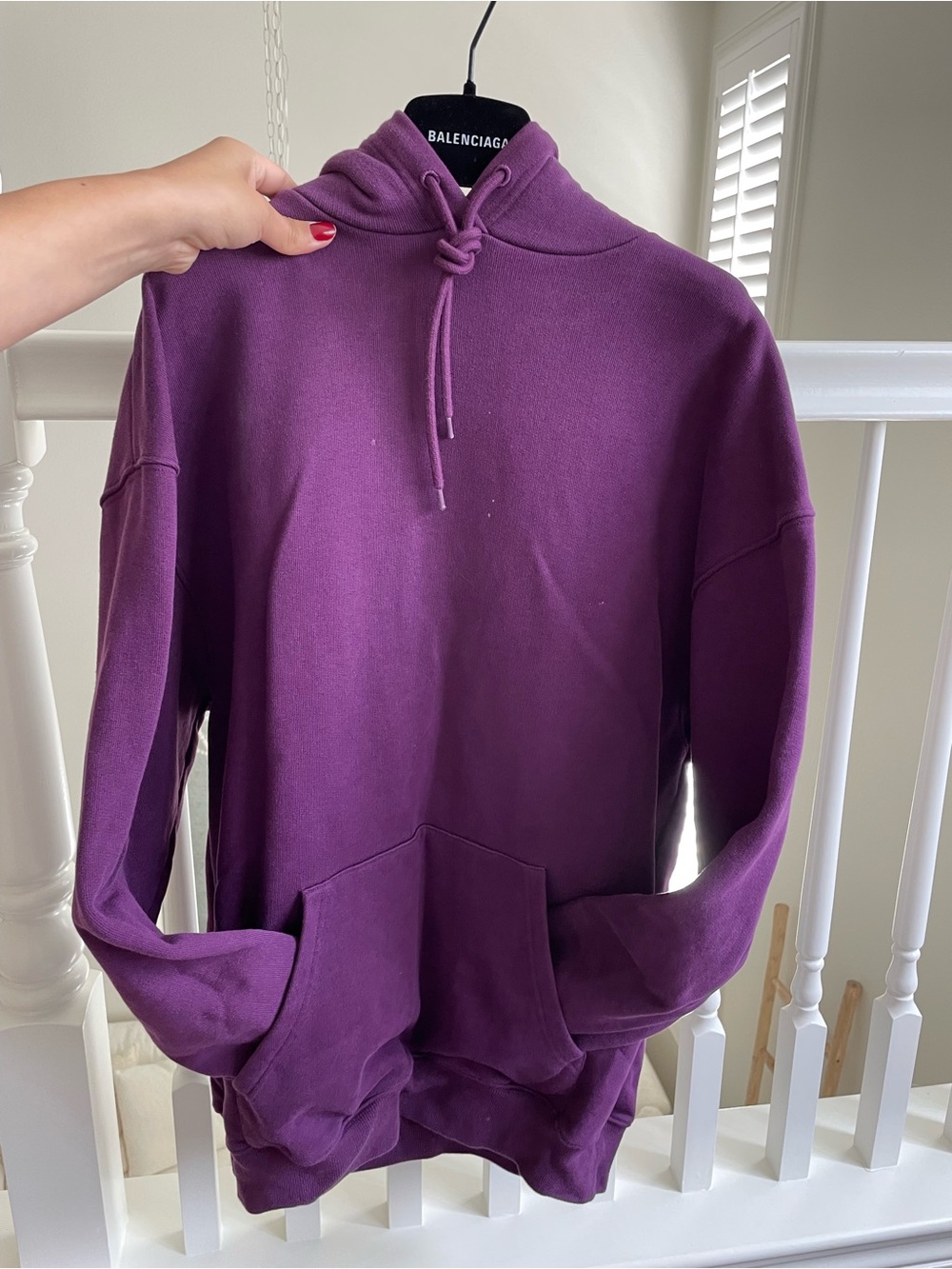 Balenciaga Mauve-Purple Oversized Hoodie